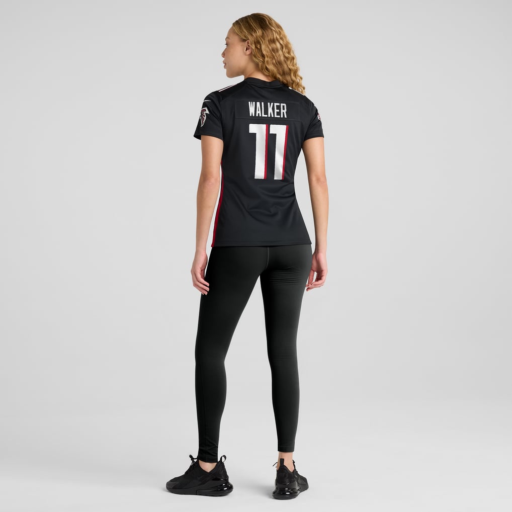 Women's Atlanta Falcons Jalon Walker Black Team Game Jersey