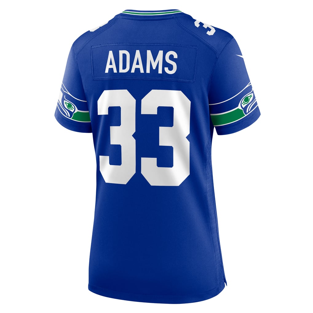 Women's Seattle Seahawks Jamal Adams Royal Throwback Player Game Jersey