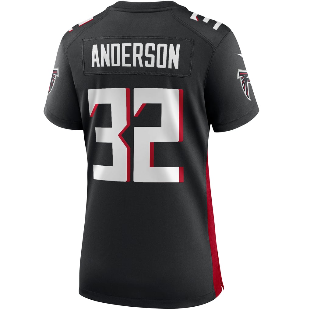 Women's Atlanta Falcons Jamal Anderson Black Game Retired Player Jersey