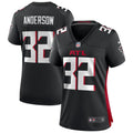 Women's Atlanta Falcons Jamal Anderson Black Game Retired Player Jersey