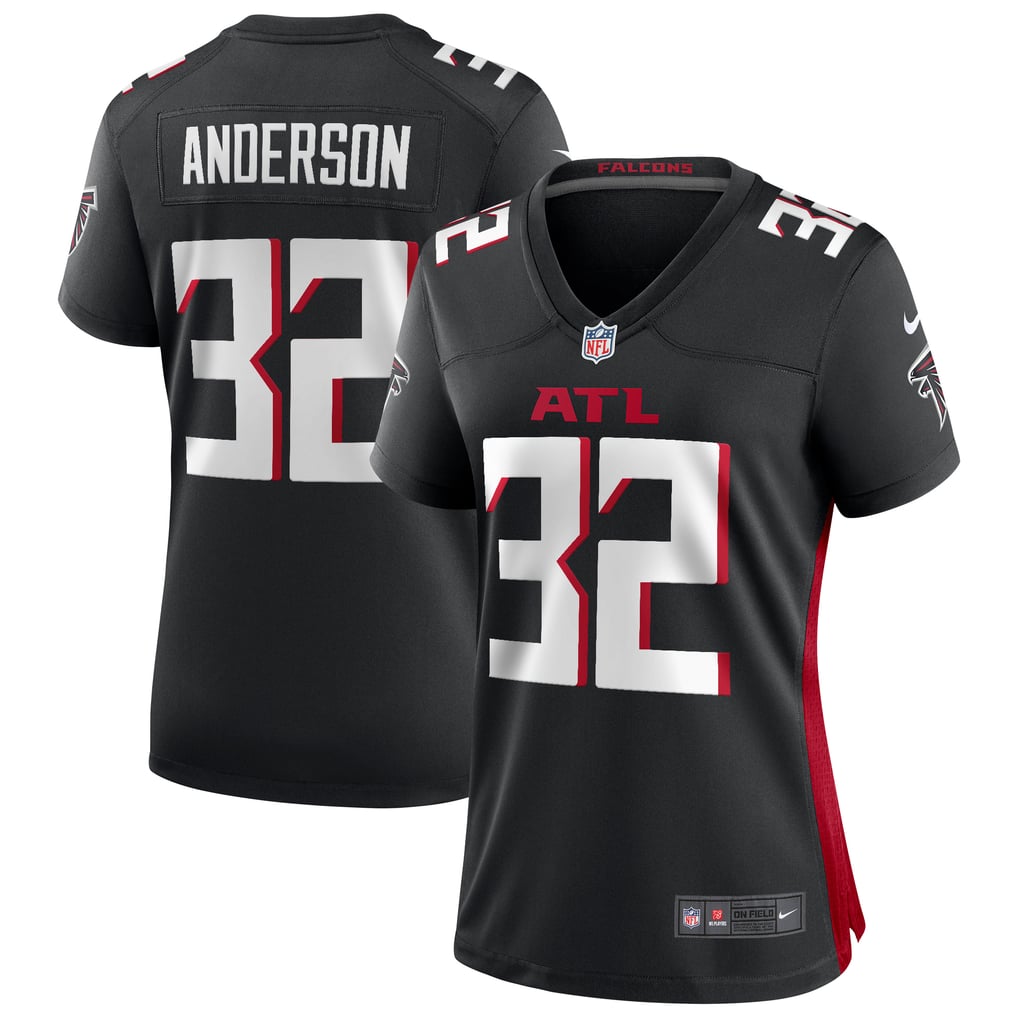 Women's Atlanta Falcons Jamal Anderson Black Game Retired Player Jersey