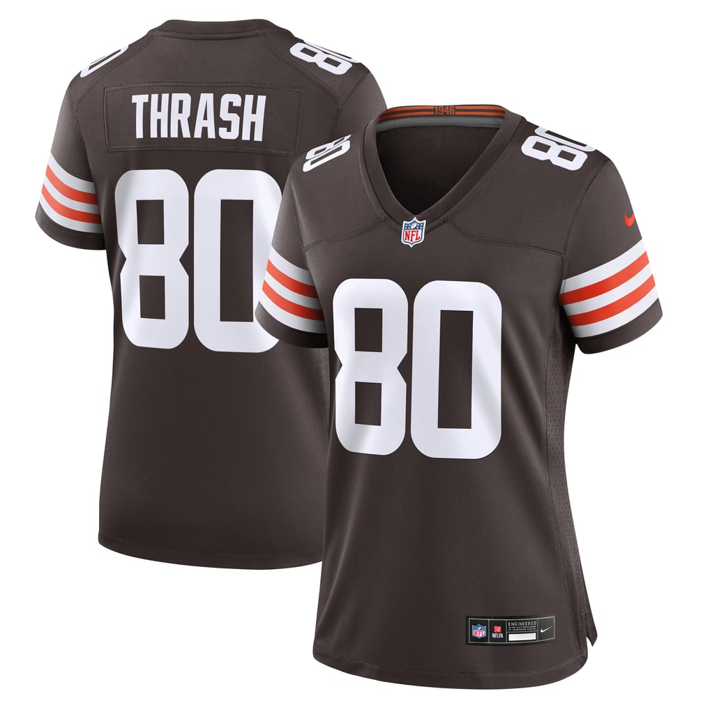 Women's Cleveland Browns Jamari Thrash Brown Game Jersey