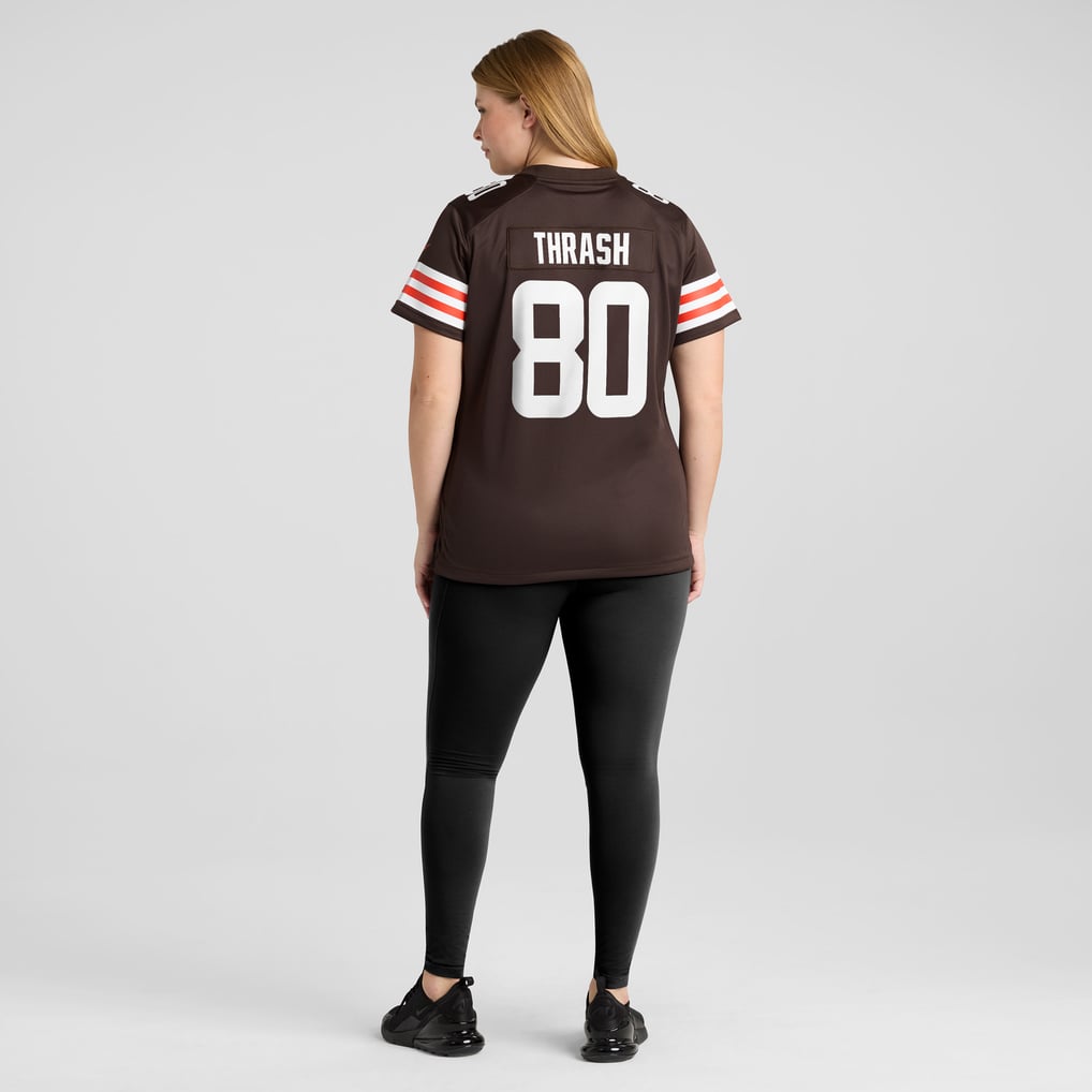 Women's Cleveland Browns Jamari Thrash Brown Game Jersey