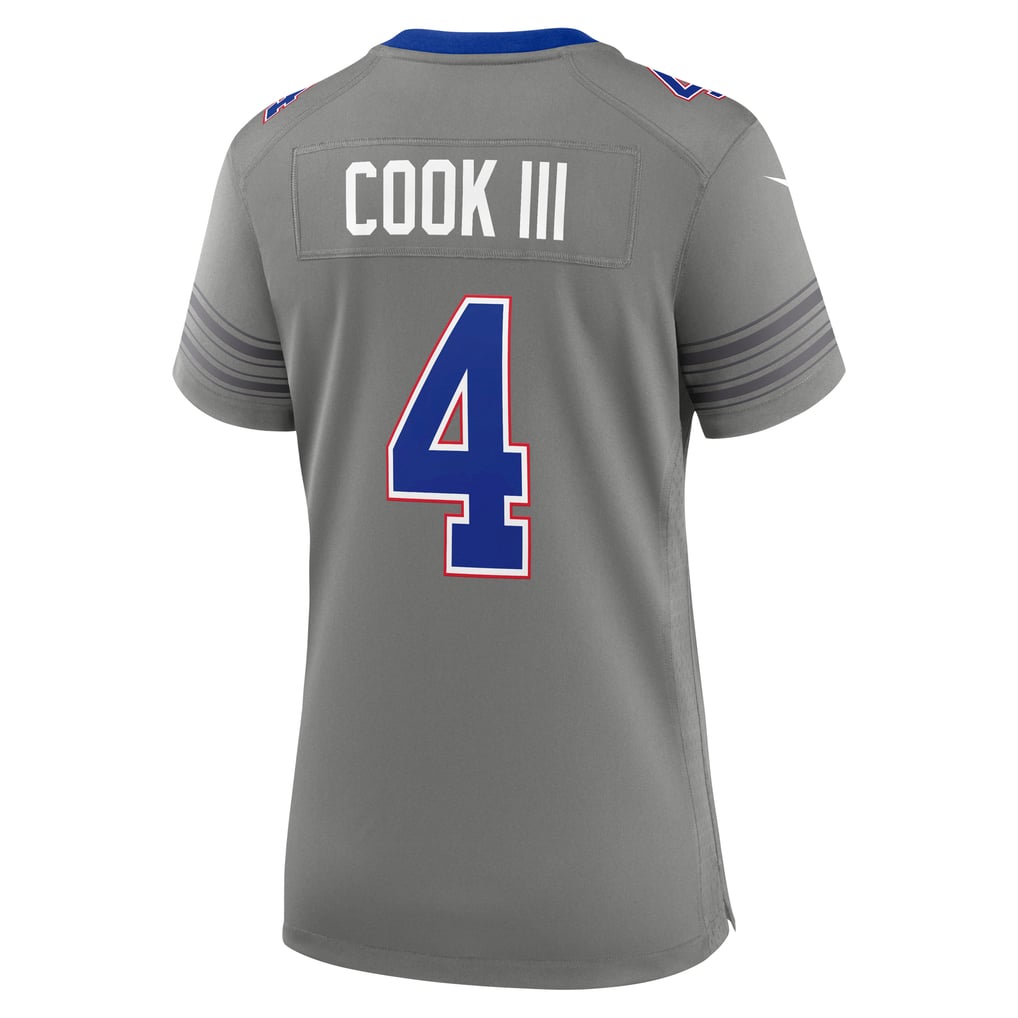 Women's Buffalo Bills James Cook III Gray Nickel City Game Jersey