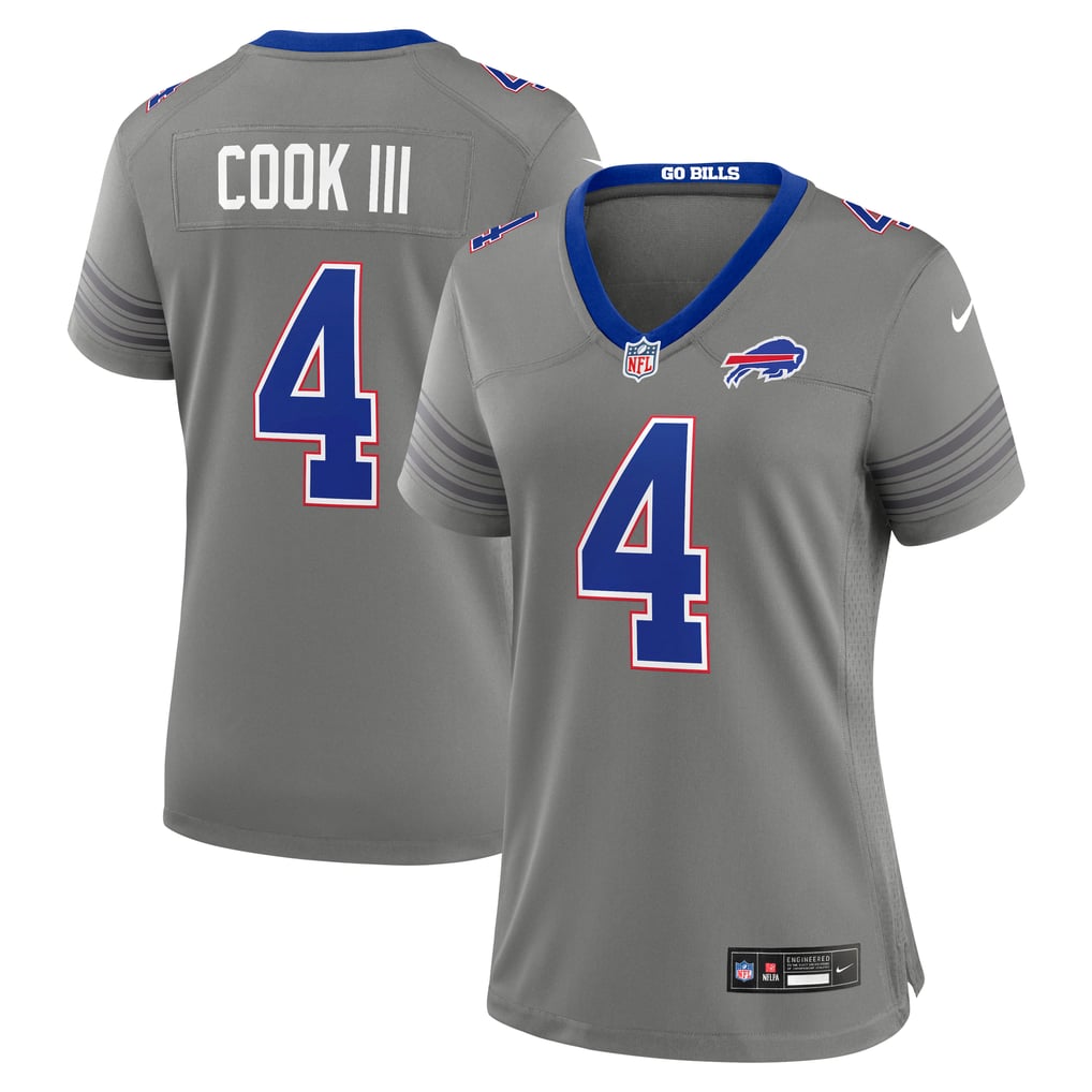 Women's Buffalo Bills James Cook III Gray Nickel City Game Jersey
