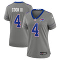 Women's Buffalo Bills James Cook III Gray Nickel City Game Jersey