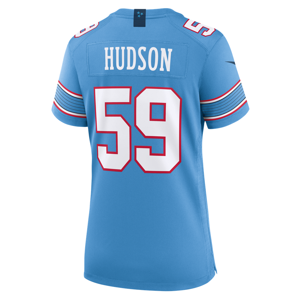 Women's Tennessee Titans James Hudson Light Blue Team Game Jersey