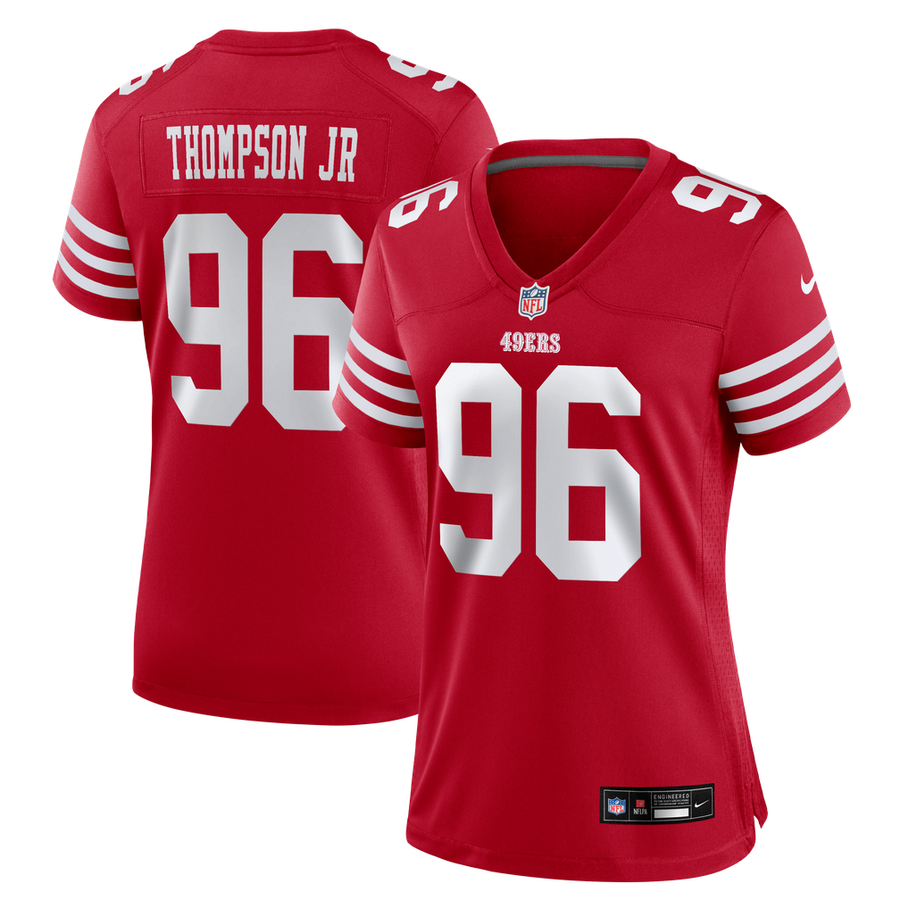 Women's San Francisco 49ers James Thompson Jr Scarlet Team Game Jersey