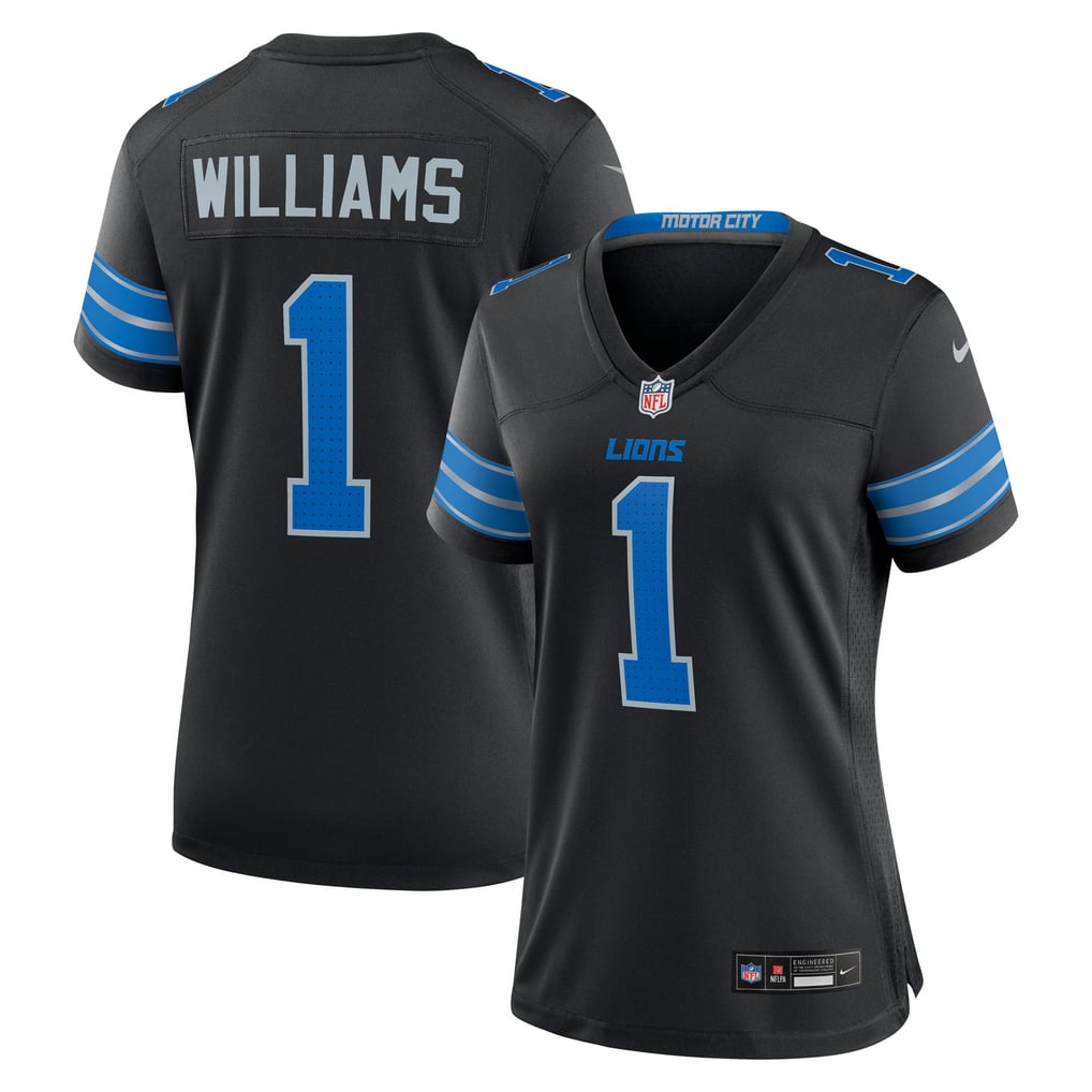 Women's Detroit Lions Jameson Williams Black 2nd Alternate Game Player Jersey