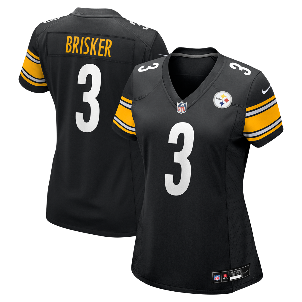 Women's Pittsburgh Steelers Jaquan Brisker Black Team Game Jersey