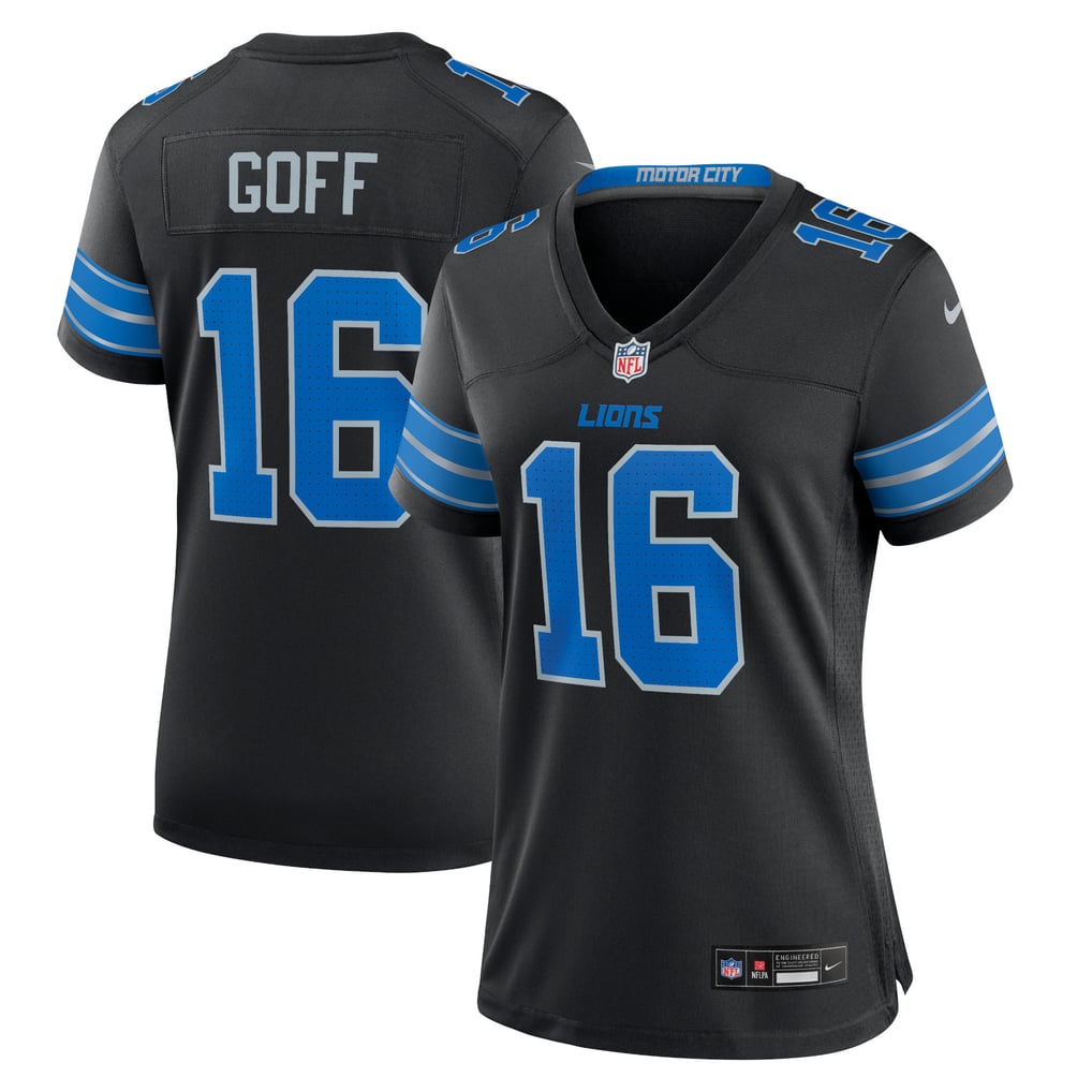 Women's Detroit Lions Jared Goff Black 2nd Alternate Game Jersey