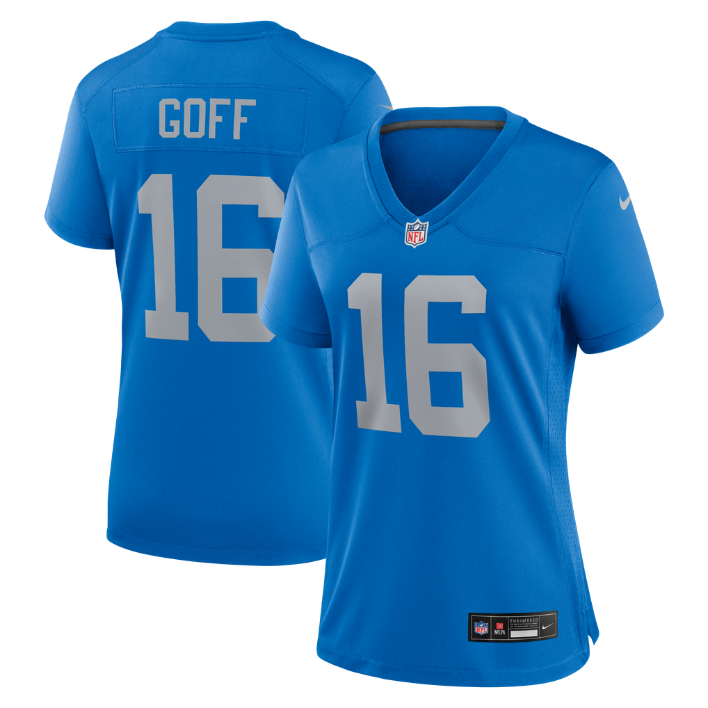 Women's Detroit Lions Jared Goff Blue Alternate Game Jersey