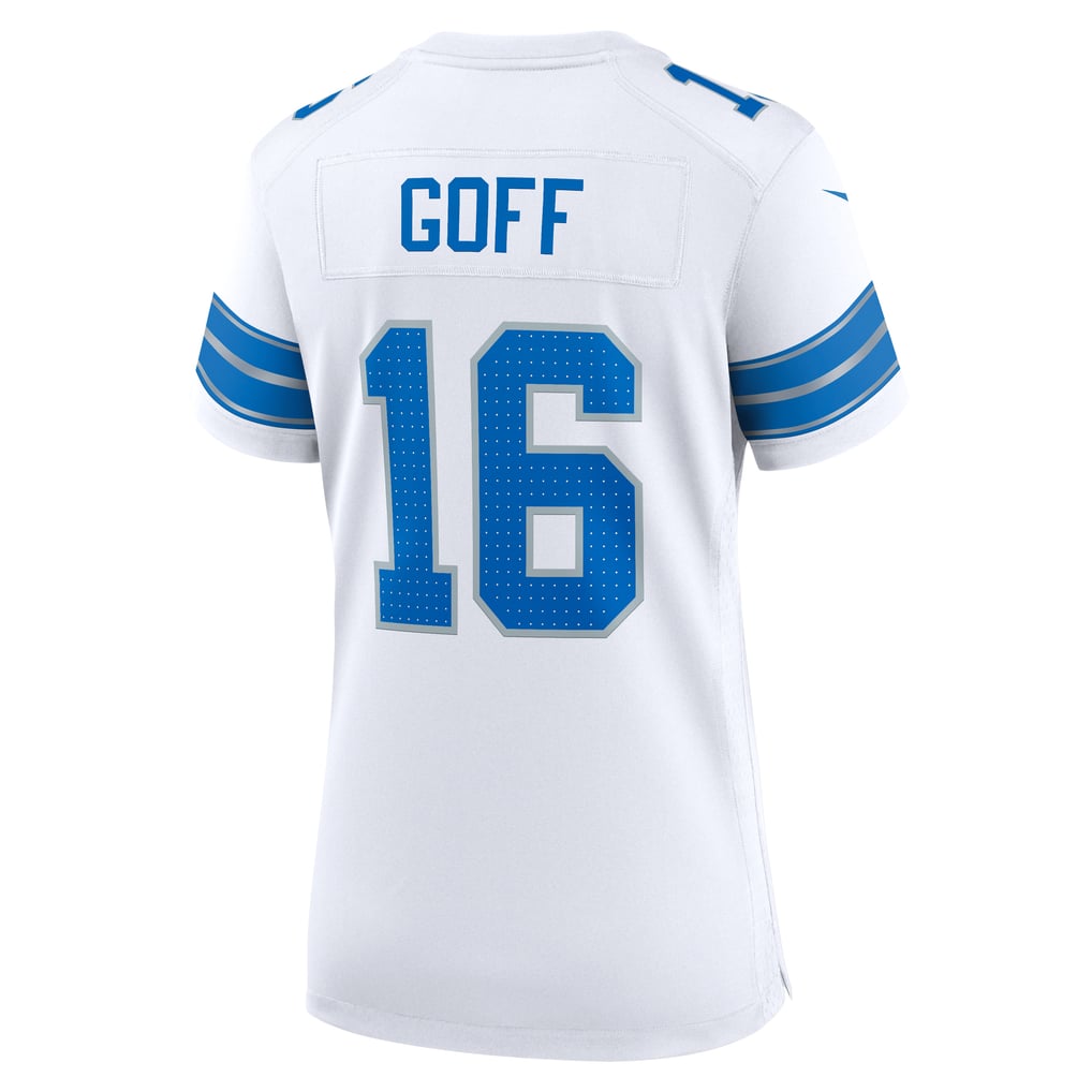Women's Detroit Lions Jared Goff White Game Jersey