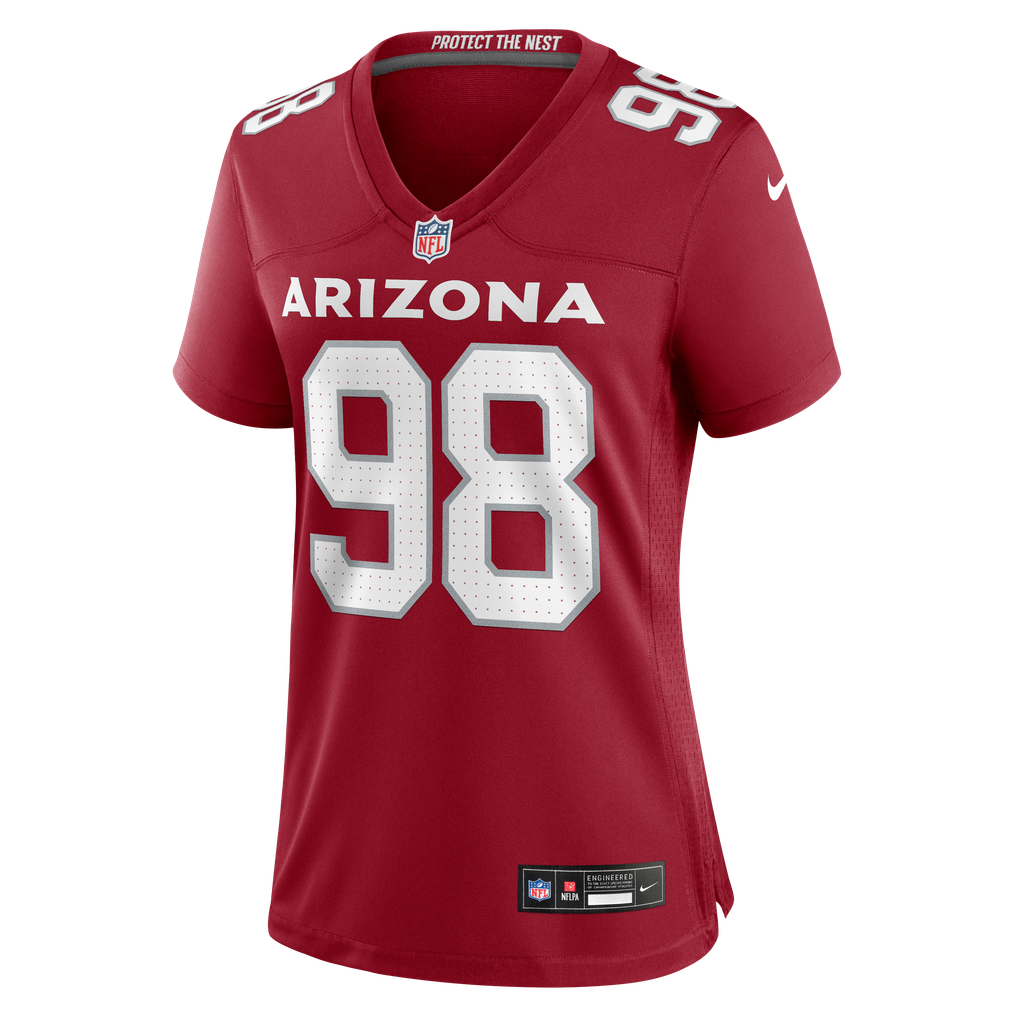 Women's Arizona Cardinals Jared Harrison-Hunte Cardinal Team Game Jersey