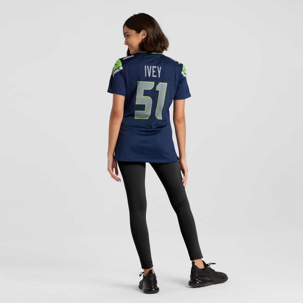 Women's Seattle Seahawks Jared Ivey College Navy Team Game Jersey
