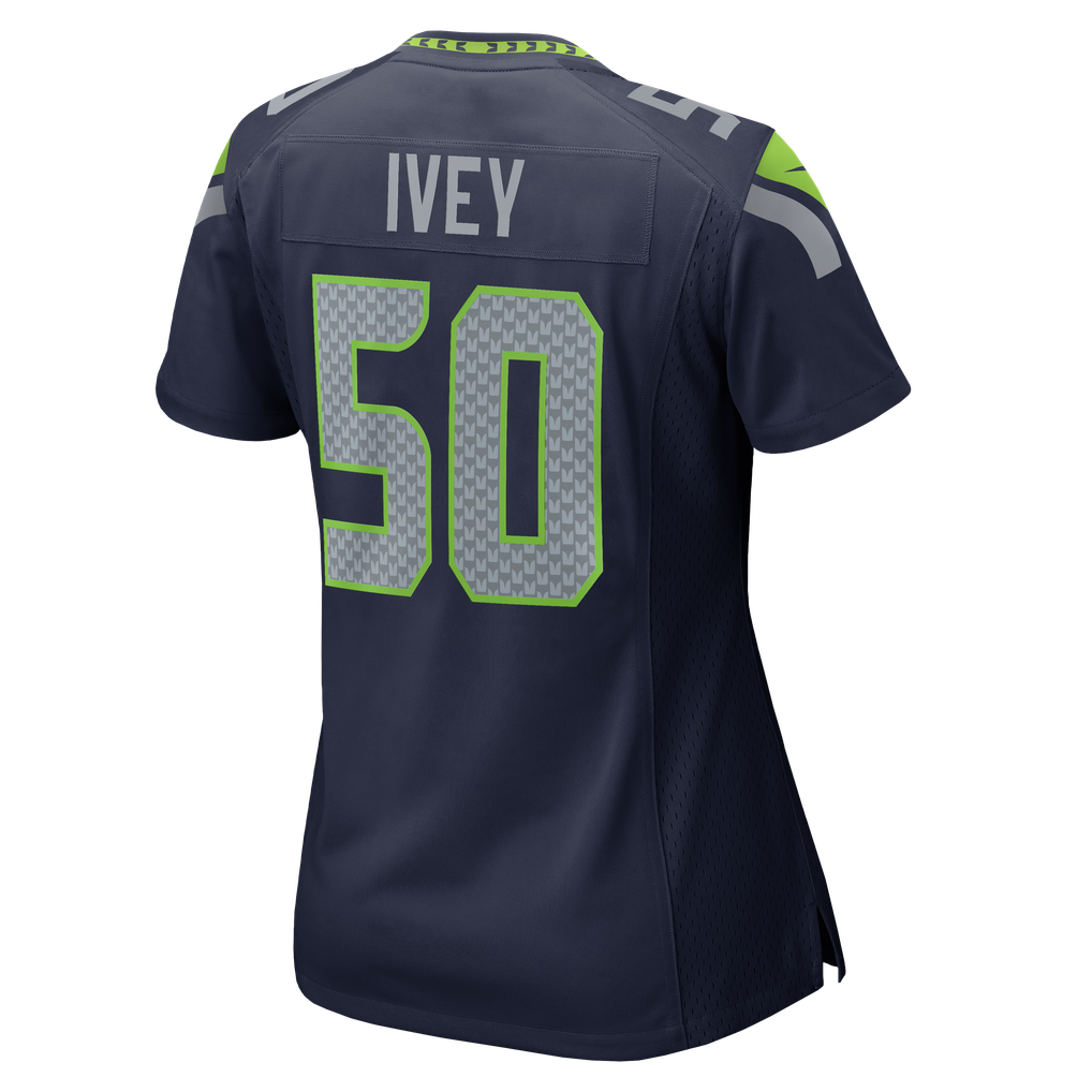 Women's Seattle Seahawks Jared Ivey College Navy Team Game Jersey