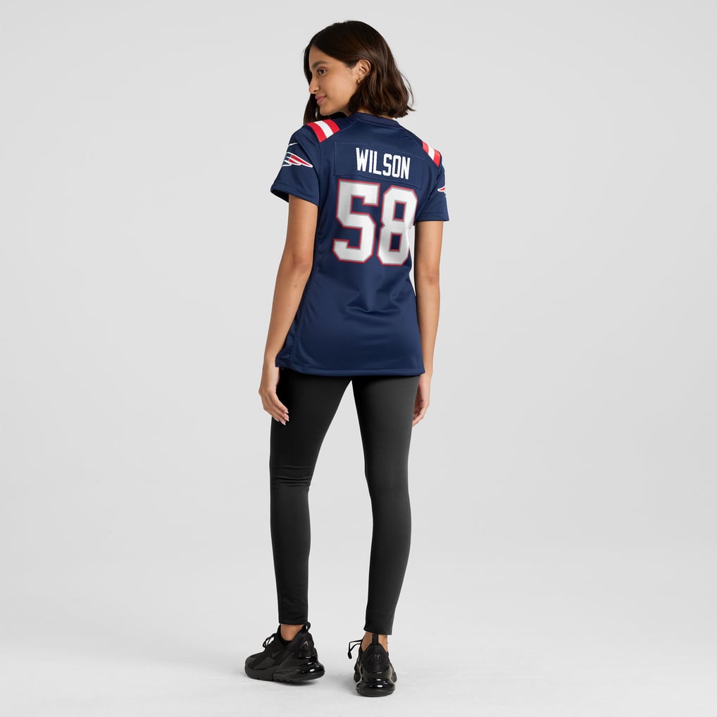 Women's New England Patriots Jared Wilson Navy Team Game Jersey