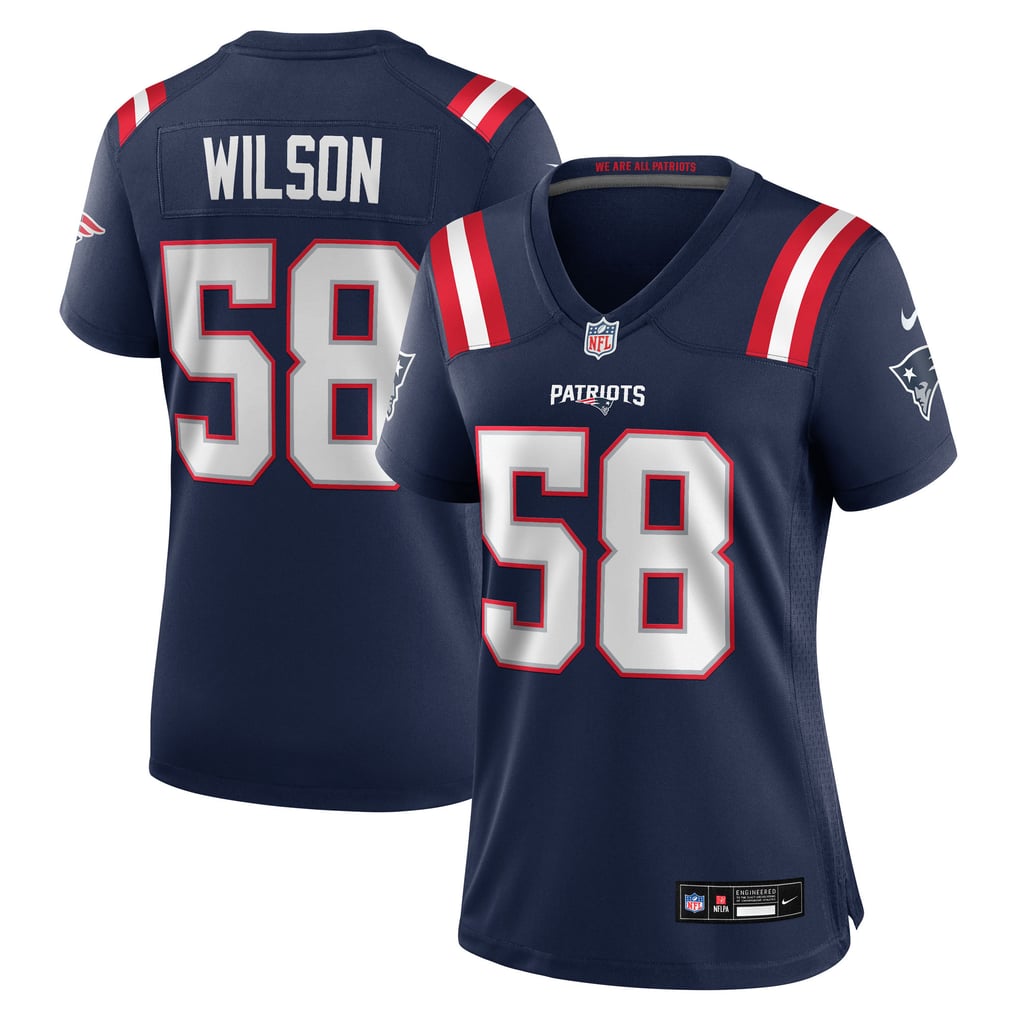 Women's New England Patriots Jared Wilson Navy Team Game Jersey