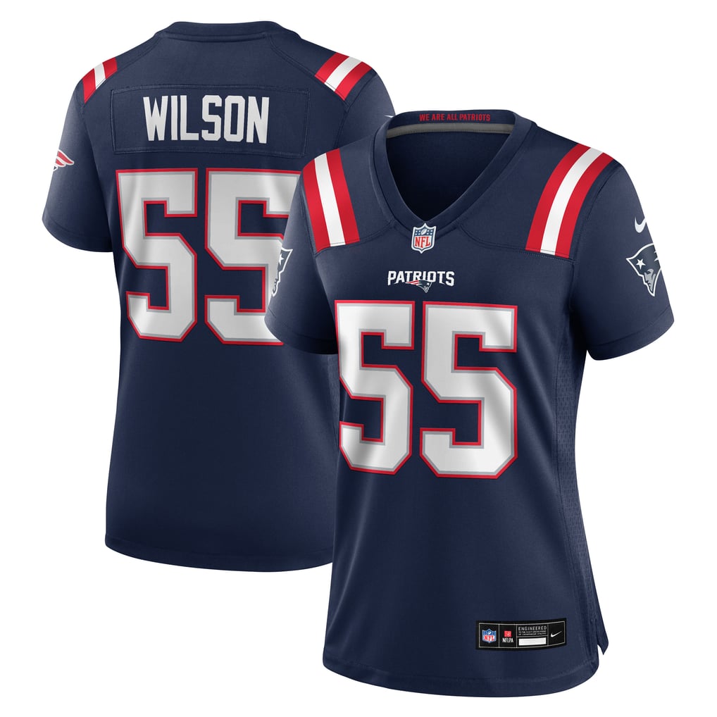 Women's New England Patriots Jared Wilson Navy Team Game Jersey
