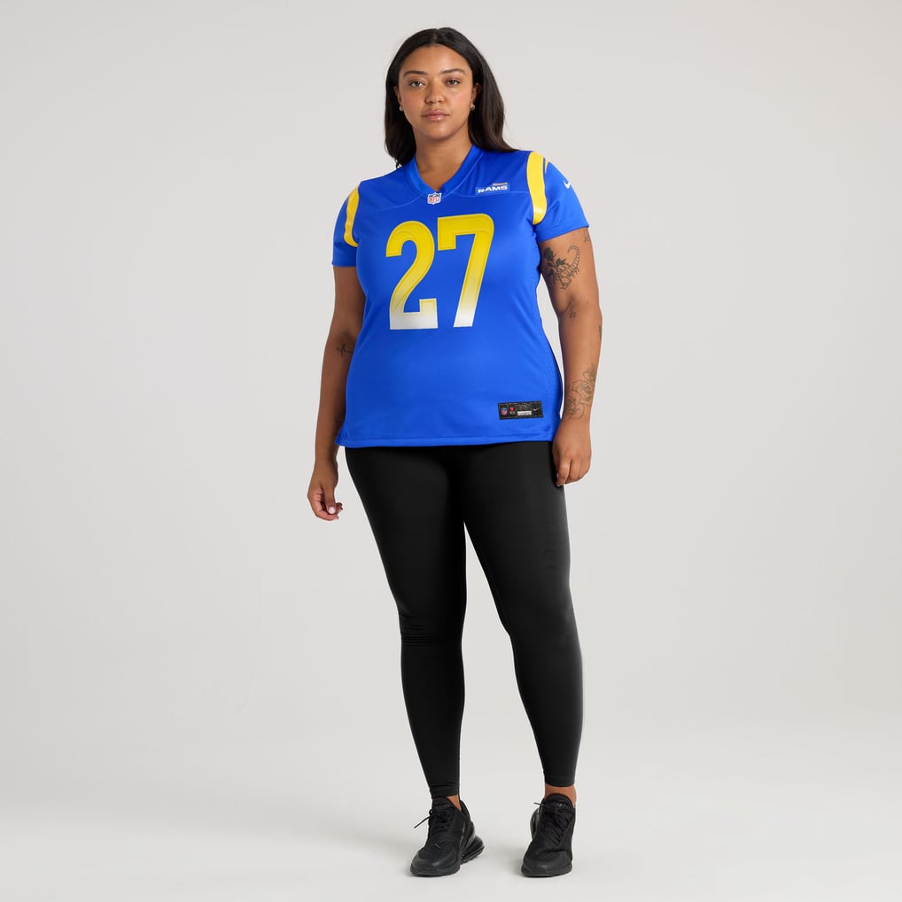 Women's Los Angeles Rams Jarquez Hunter Royal Team Game Jersey