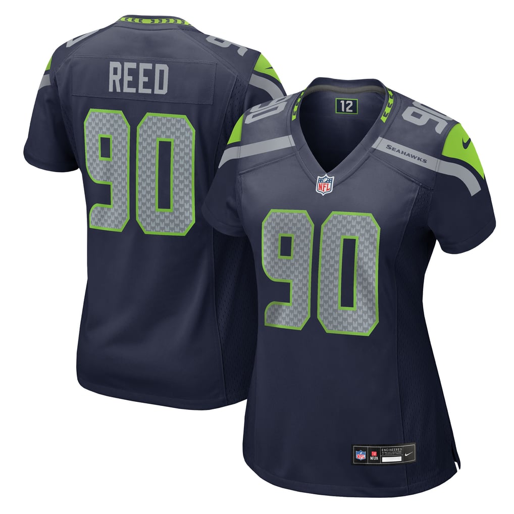 Women's Seattle Seahawks Jarran Reed College Navy Team Game Jersey