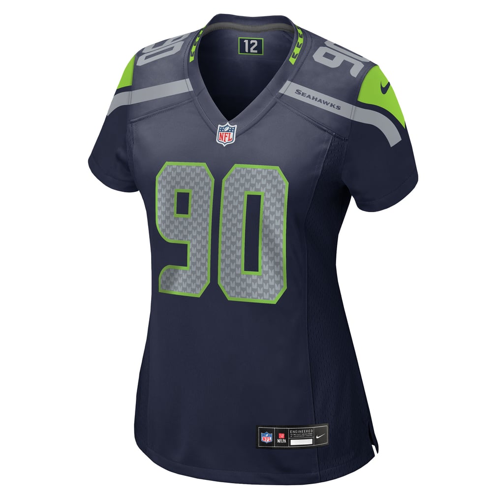 Women's Seattle Seahawks Jarran Reed College Navy Team Game Jersey