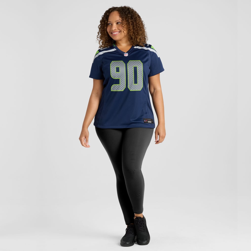 Women's Seattle Seahawks Jarran Reed College Navy Team Game Jersey