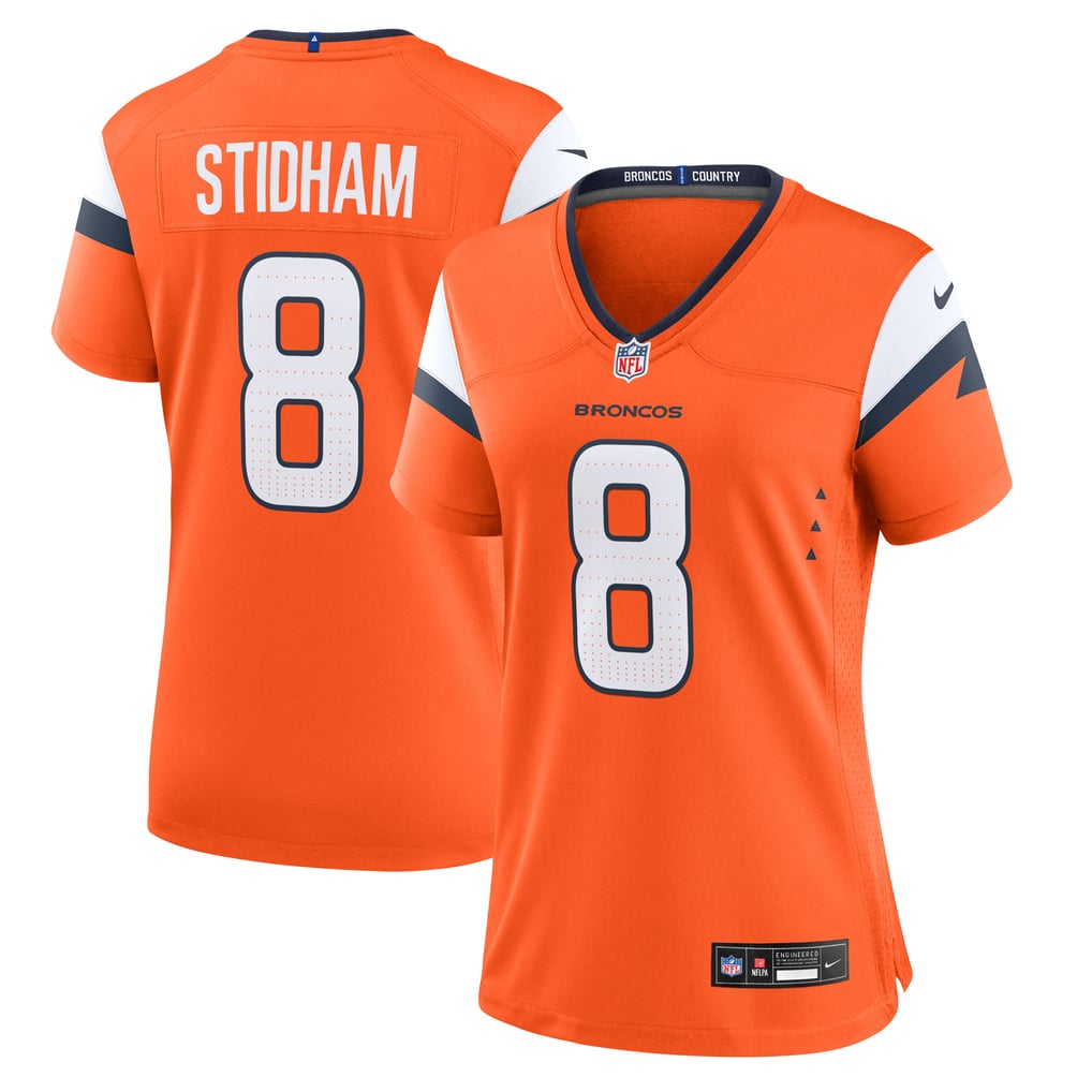 Women's Denver Broncos Jarrett Stidham Orange Team Game Jersey