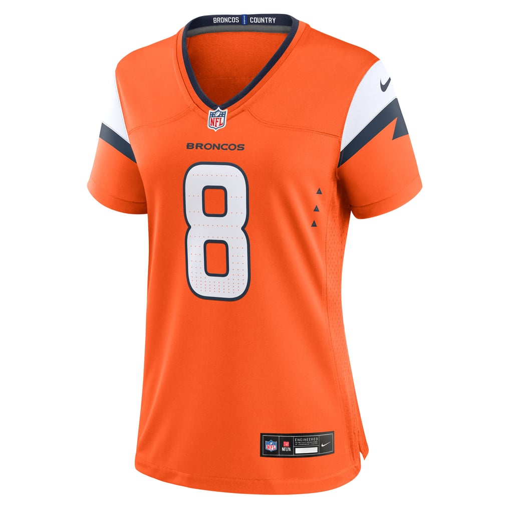 Women's Denver Broncos Jarrett Stidham Orange Team Game Jersey