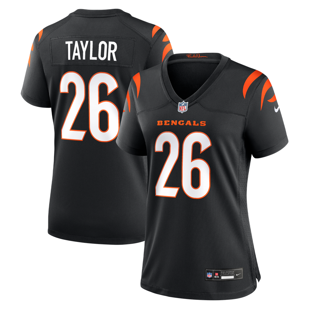 Women's Cincinnati Bengals Ja'Sir Taylor Black Team Game Jersey