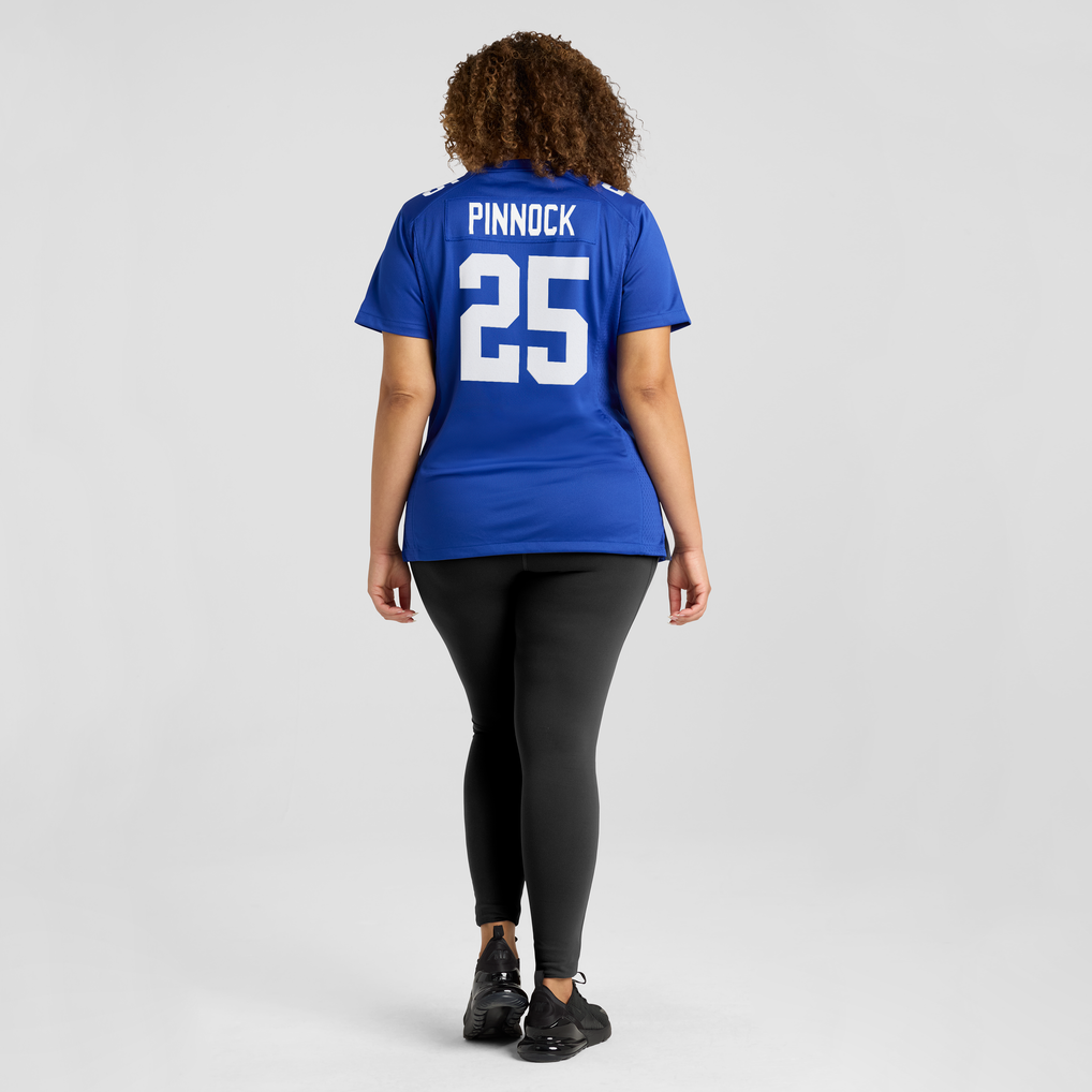 Women's New York Giants Jason Pinnock Royal Team Game Jersey