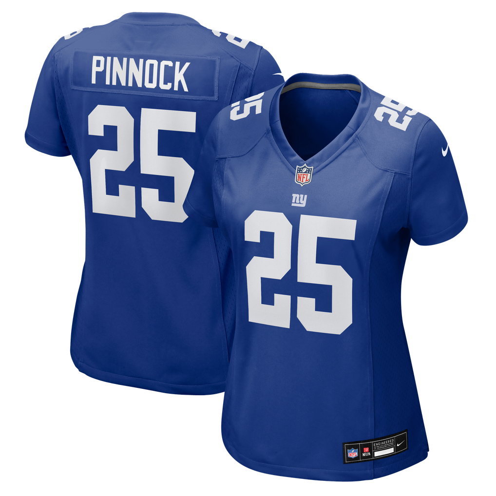 Women's New York Giants Jason Pinnock Royal Team Game Jersey
