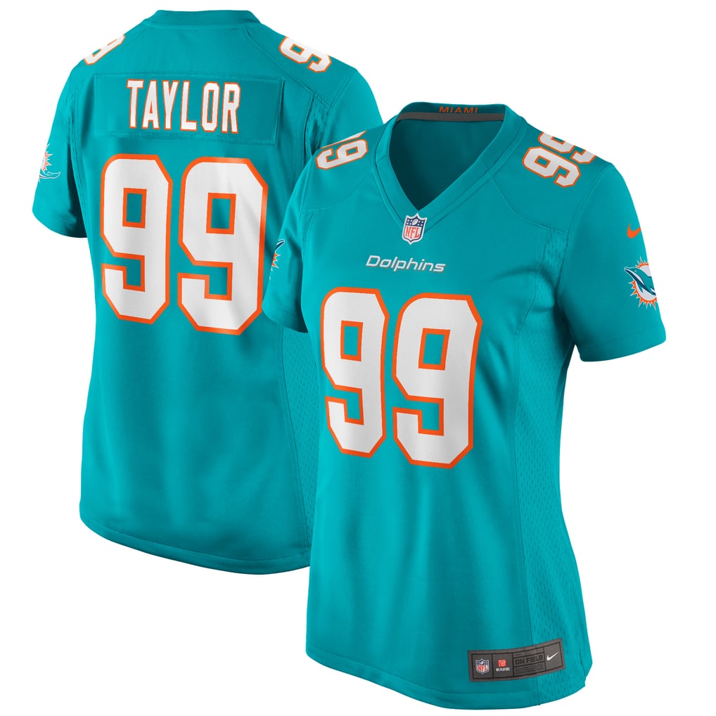 Women's Miami Dolphins Jason Taylor Aqua Game Retired Player Jersey