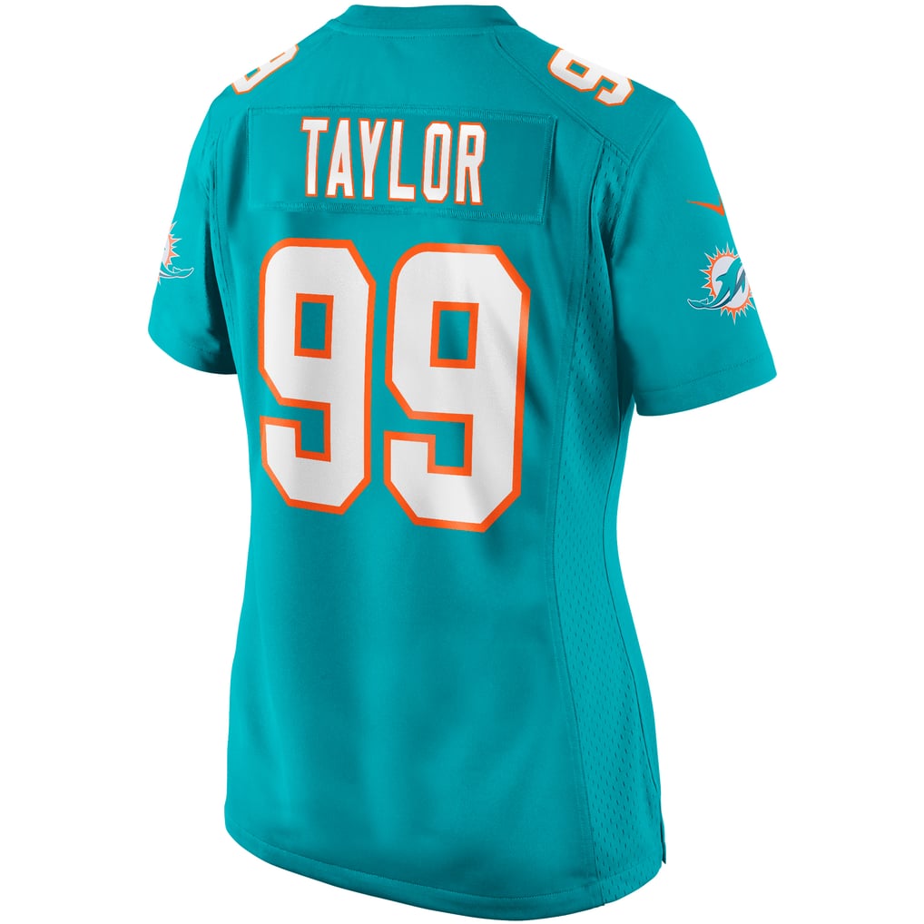 Women's Miami Dolphins Jason Taylor Aqua Game Retired Player Jersey