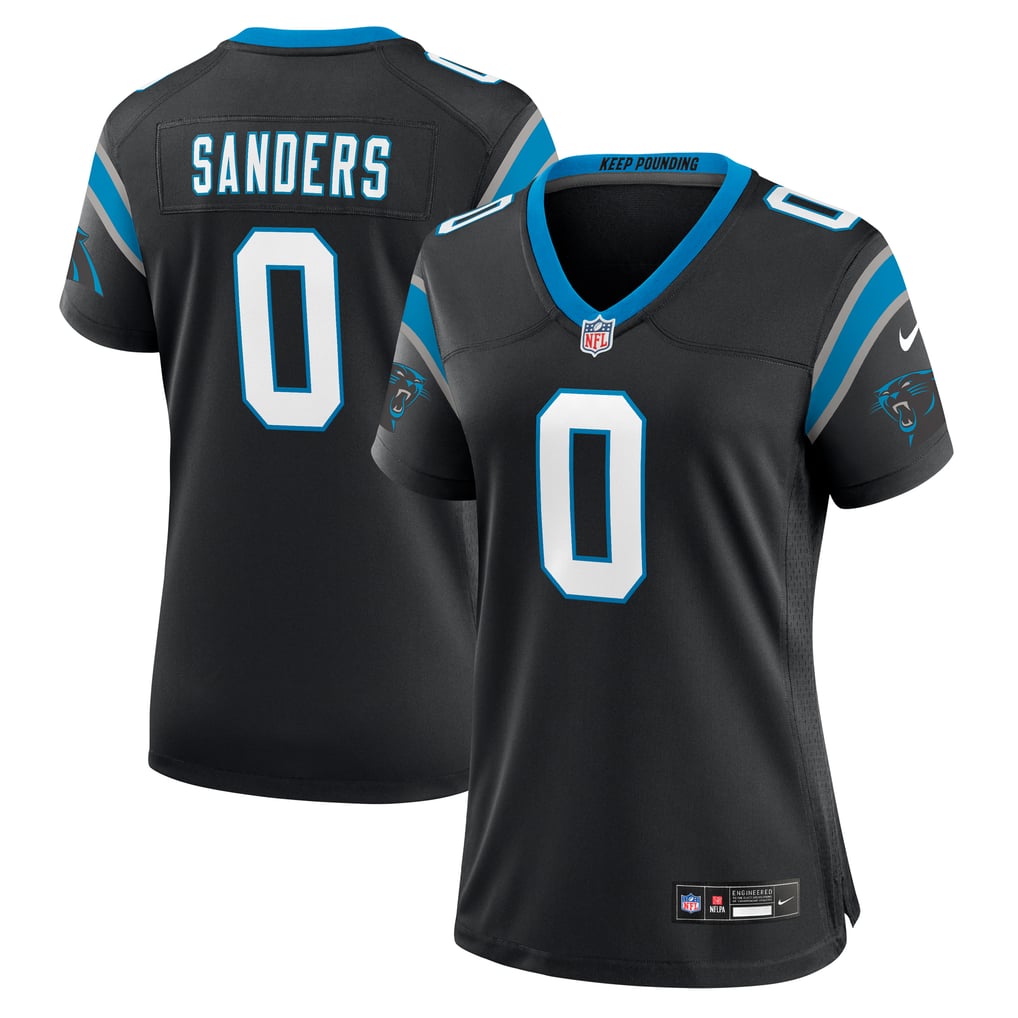 Women's Carolina Panthers Ja'Tavion Sanders Black Game Jersey