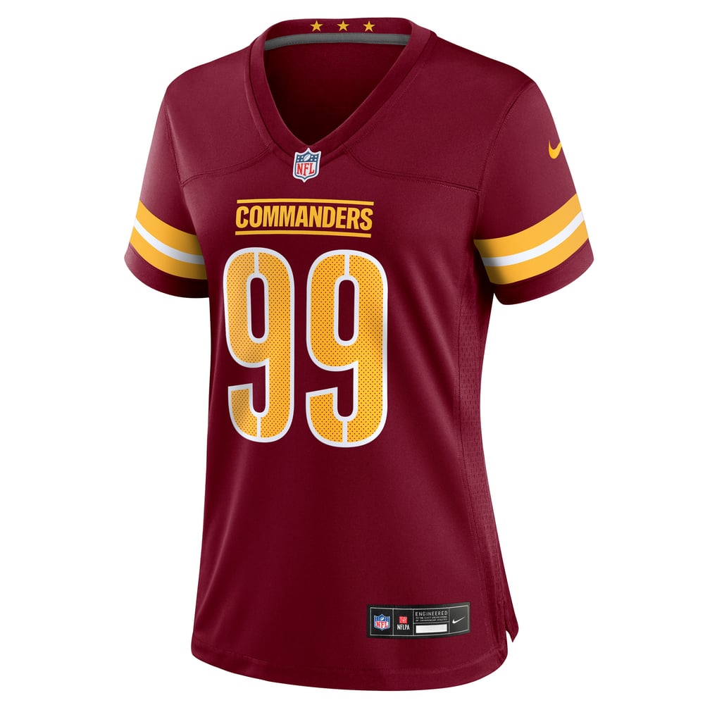 Women's Washington Commanders Javon Kinlaw Burgundy Team Game Jersey
