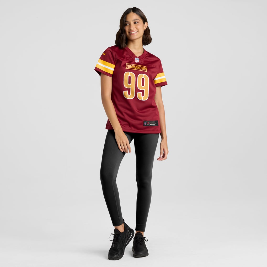 Women's Washington Commanders Javon Kinlaw Burgundy Team Game Jersey