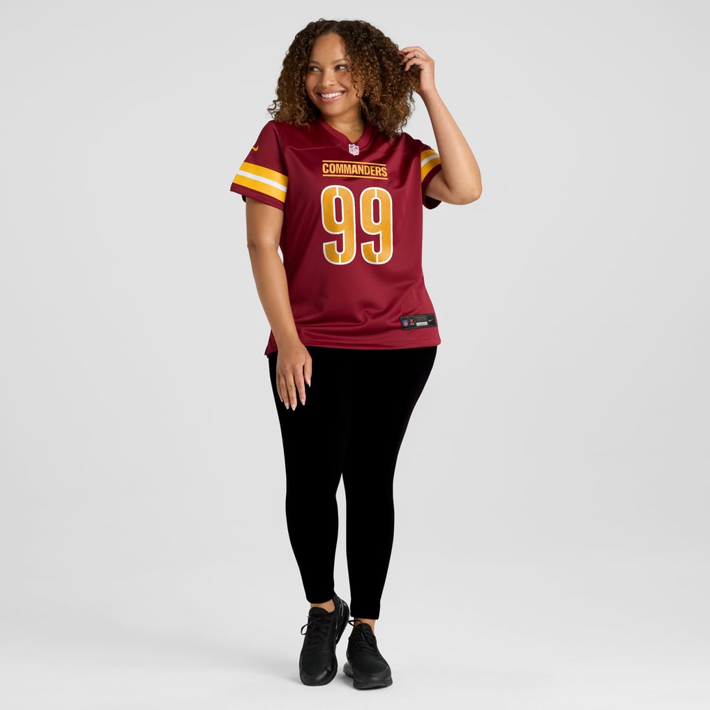 Women's Washington Commanders Javon Kinlaw Burgundy Team Game Jersey