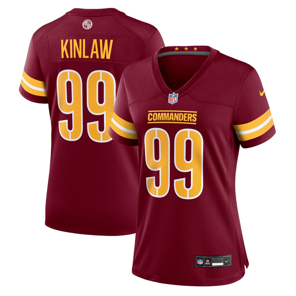 Women's Washington Commanders Javon Kinlaw Burgundy Team Game Jersey