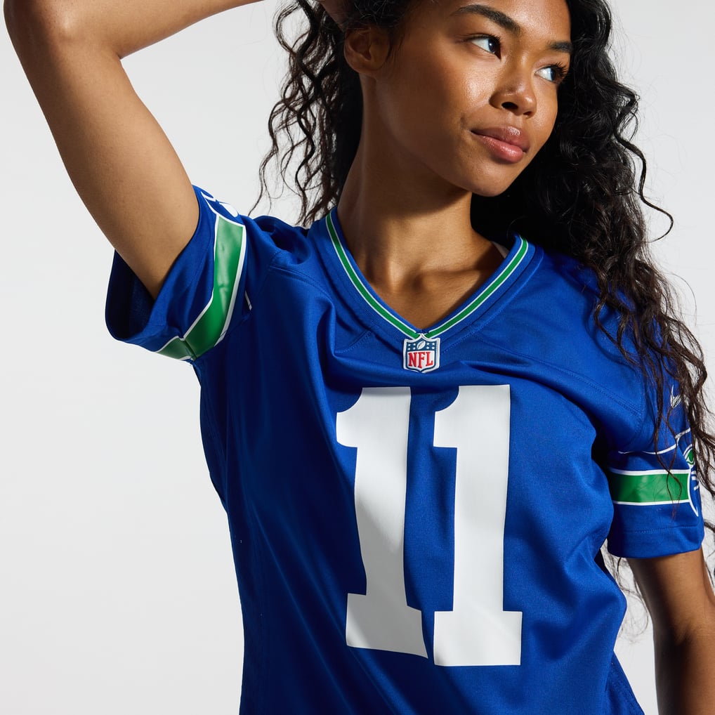 Women's Seattle Seahawks Jaxon Smith-Njigba Royal Throwback Player Game Jersey