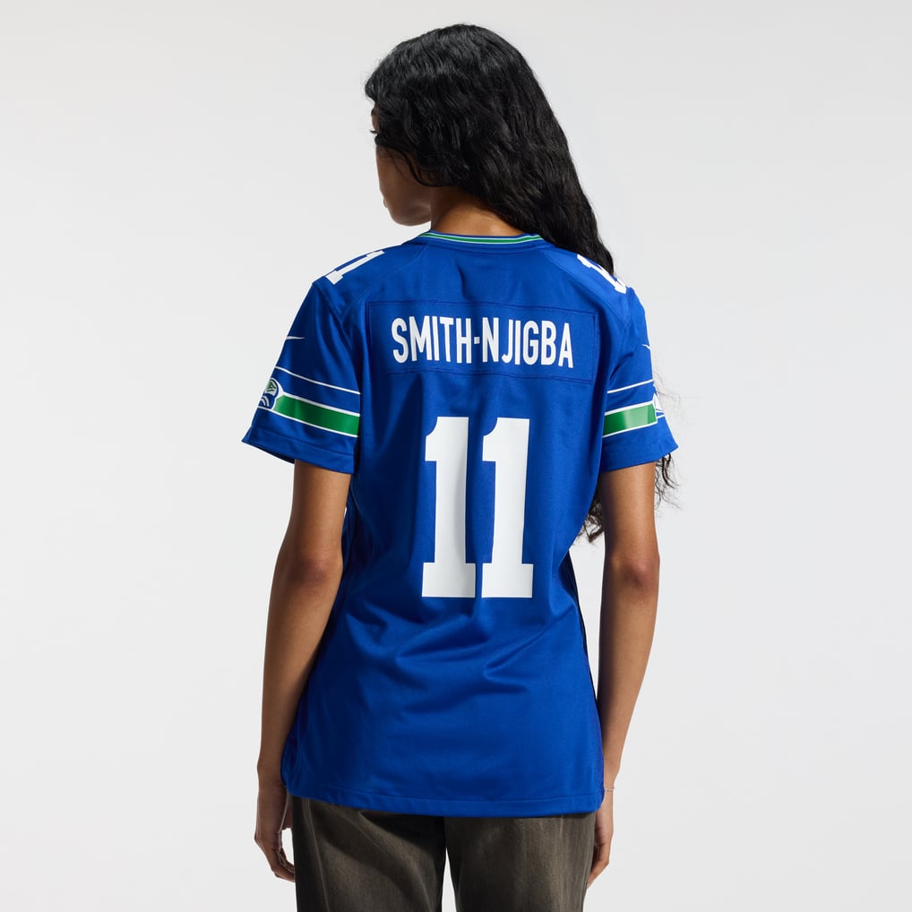 Women's Seattle Seahawks Jaxon Smith-Njigba Royal Throwback Player Game Jersey
