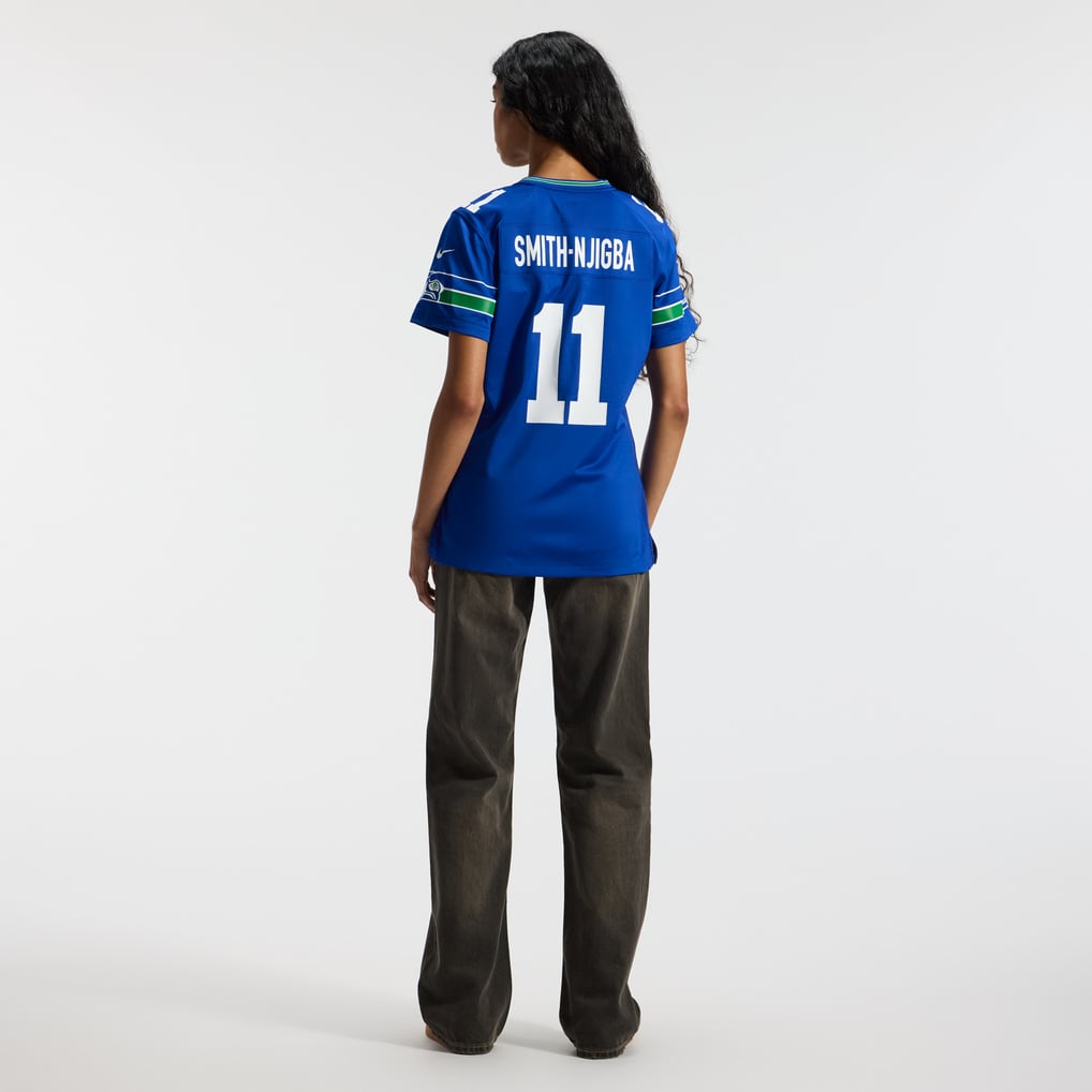 Women's Seattle Seahawks Jaxon Smith-Njigba Royal Throwback Player Game Jersey