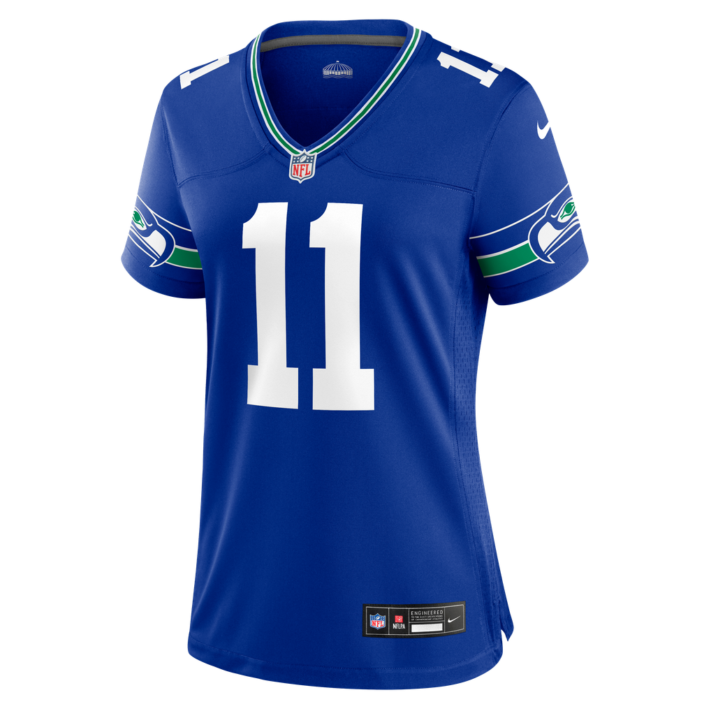 Women's Seattle Seahawks Jaxon Smith-Njigba Royal Throwback Player Game Jersey