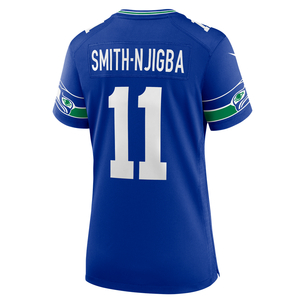 Women's Seattle Seahawks Jaxon Smith-Njigba Royal Throwback Player Game Jersey