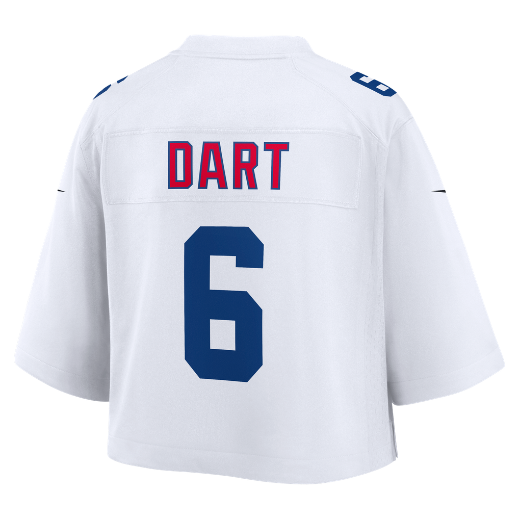 Women's New York Giants Jaxson Dart White Cropped Fashion Game Jersey
