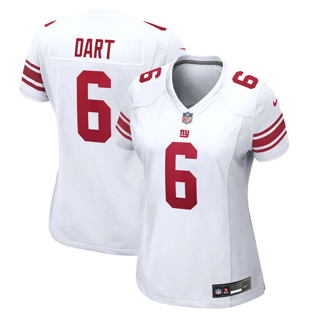 Women's New York Giants Jaxson Dart White Game Jersey