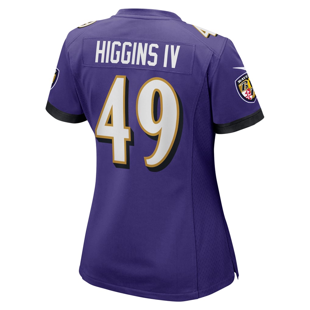Women's Baltimore Ravens Jay Higgins IV Purple Team Game Jersey