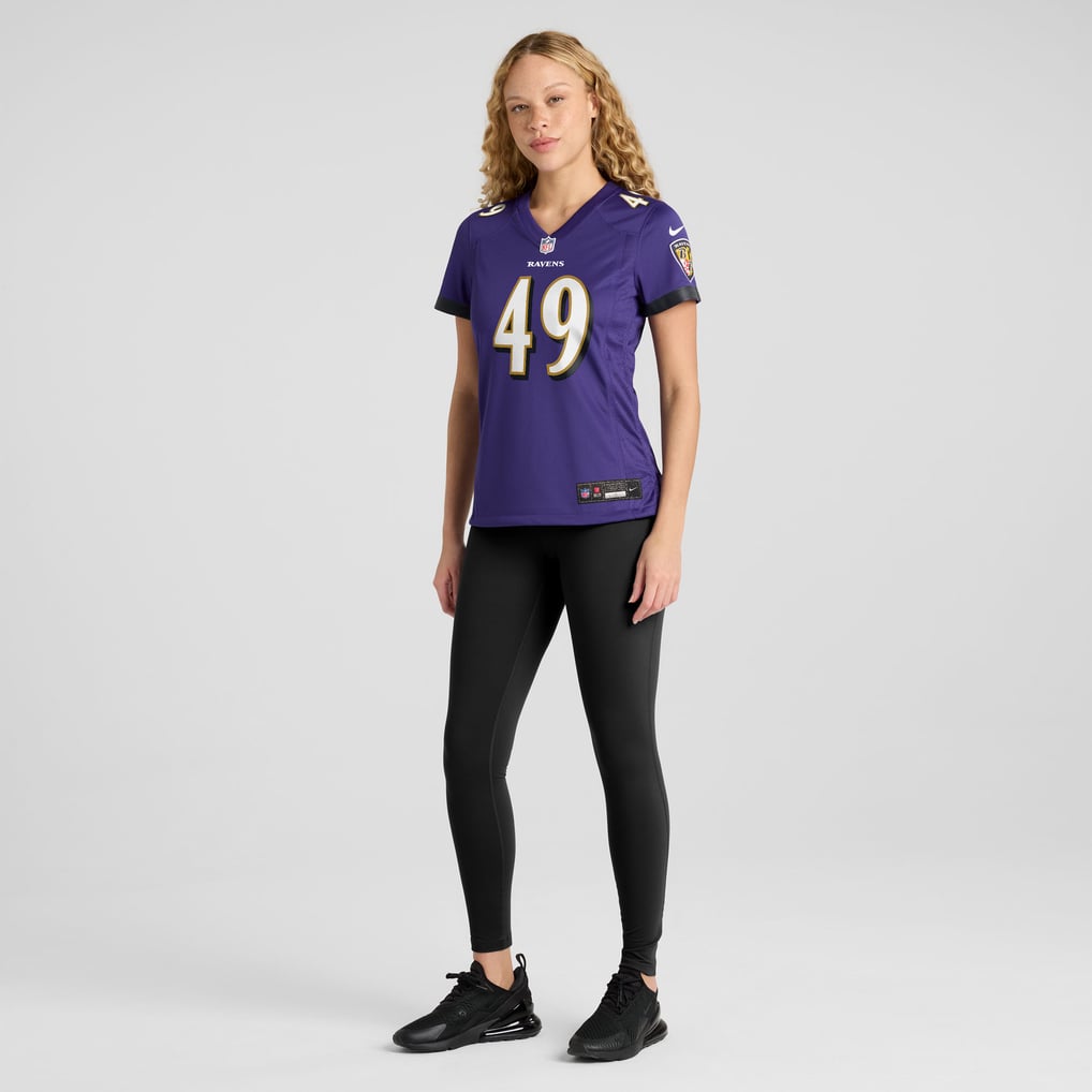 Women's Baltimore Ravens Jay Higgins IV Purple Team Game Jersey