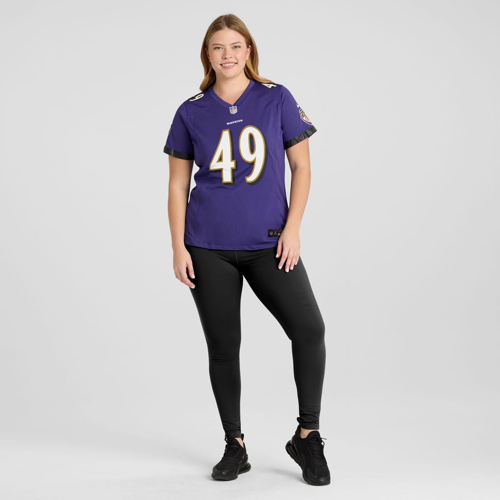 Women's Baltimore Ravens Jay Higgins IV Purple Team Game Jersey