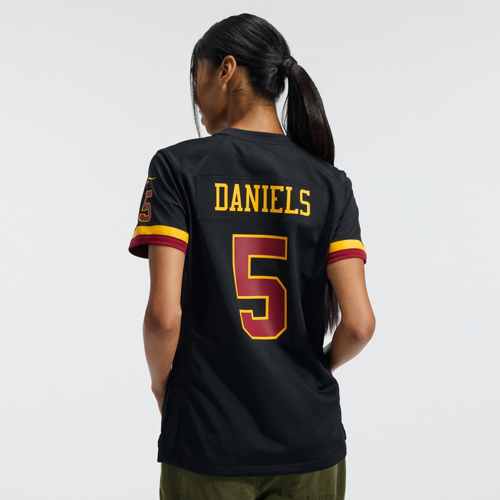 Women's Washington Commanders Jayden Daniels Black Hail Raiser Alternate Game Jersey